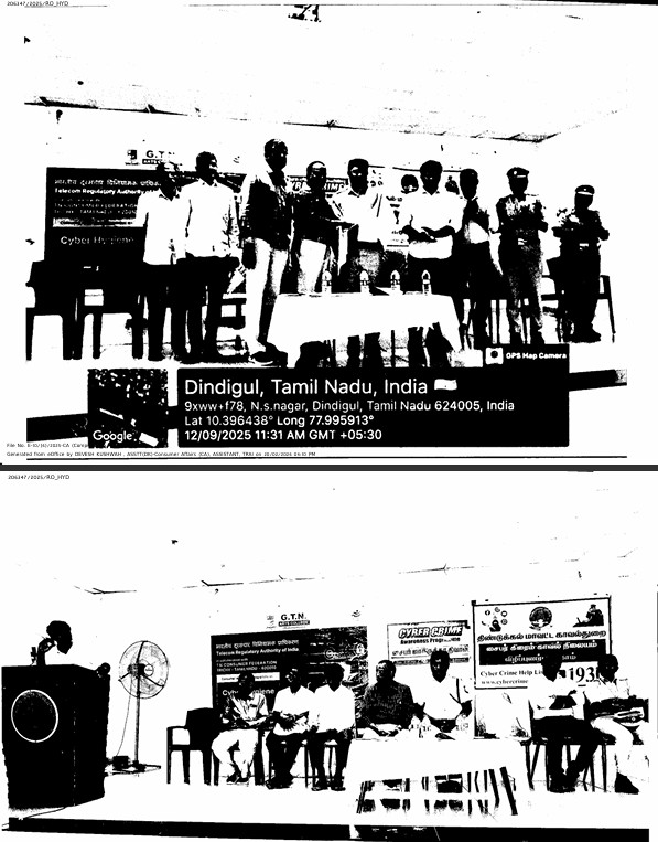 Consumer Awareness Program at Dindigul (Tamil Nadu) by TN Consumer Federation