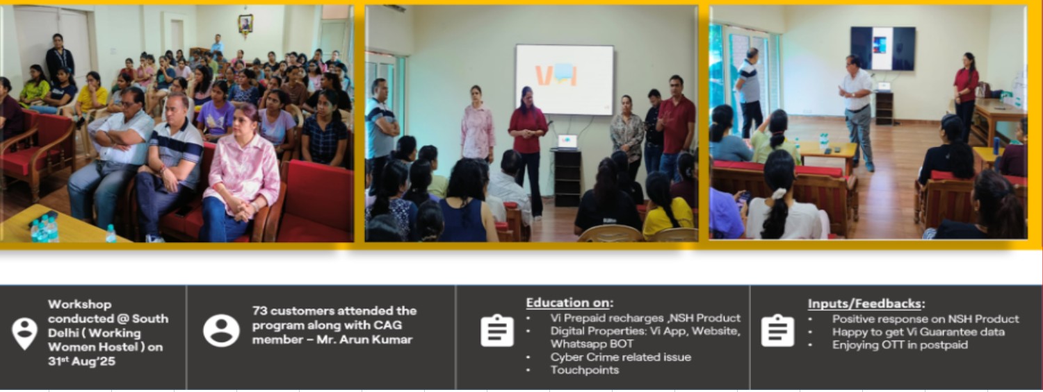 वोडाफोन आइडिया लिमिटेड द्वारा उत्तर पश्चिम दिल्ली में उपभोक्ता शिक्षा कार्यक्रम