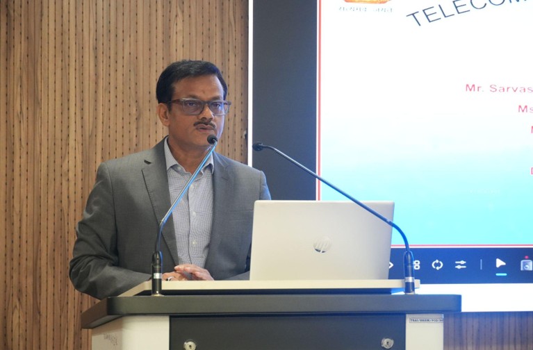 Ashok Kumar Jha, Pr.Advisor speaking at the workshop