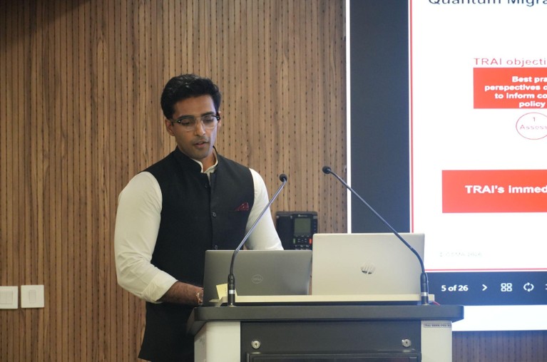 Senior Manager, Digital Ecosystem & Policy (APAC), GSMA addressing the audience