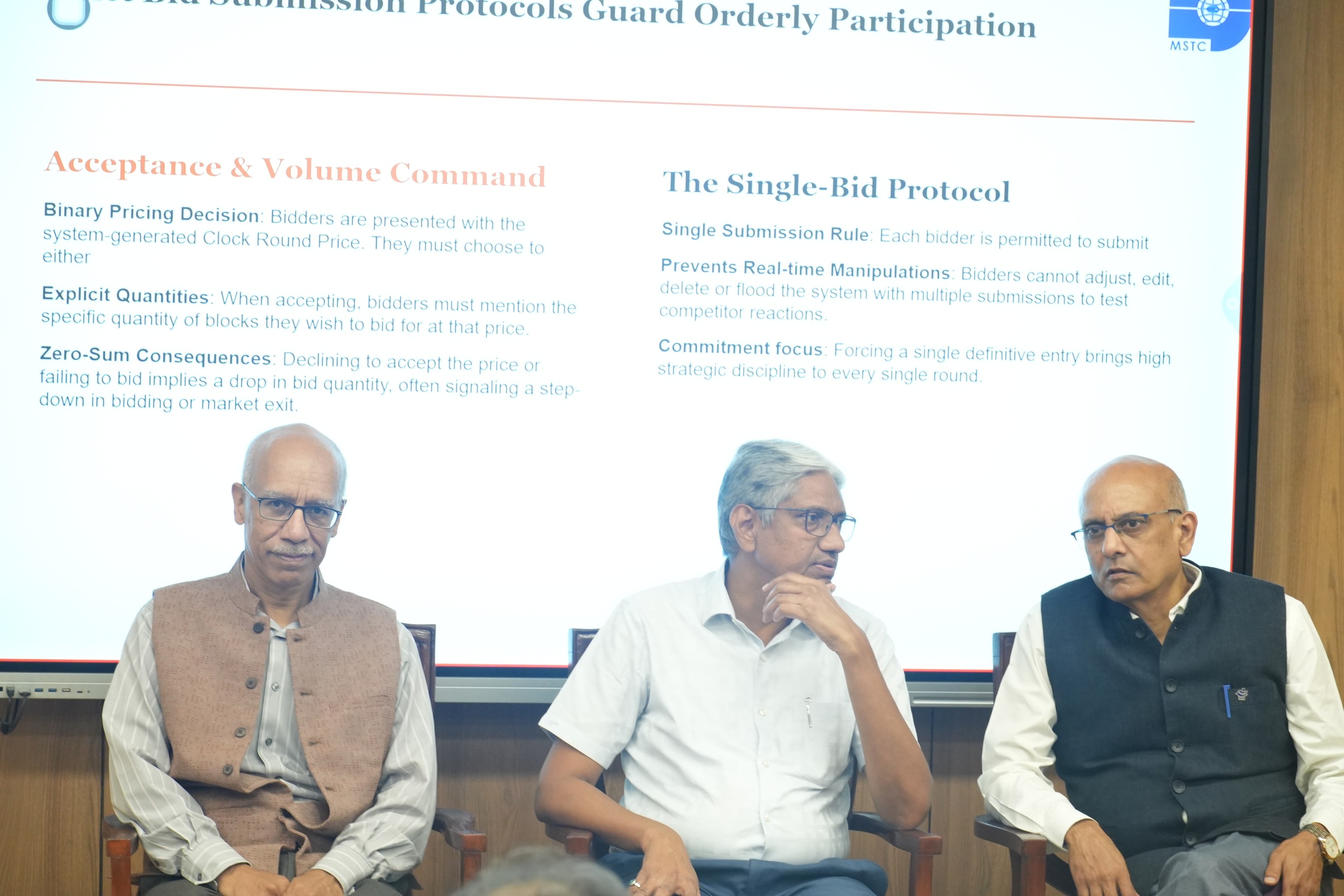 Hon’ble Chairman TRAI, Shri Anil Kumar Lahoti, alongside TRAI Members Shri Ritu Ranjan Mittar and Dr. M. P. Tangirala, during the session.